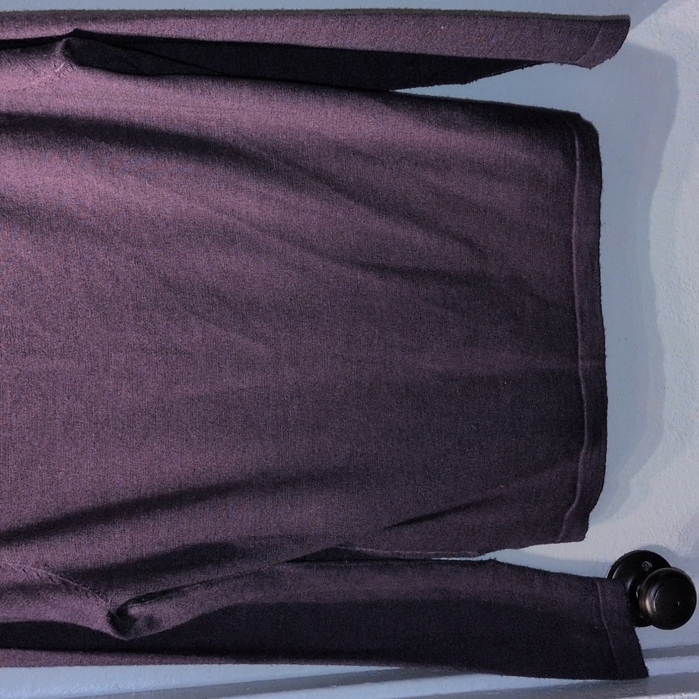 Patrick Assaraf M Extra Fine Merino Wool Eggplant - Picture 8 of 10